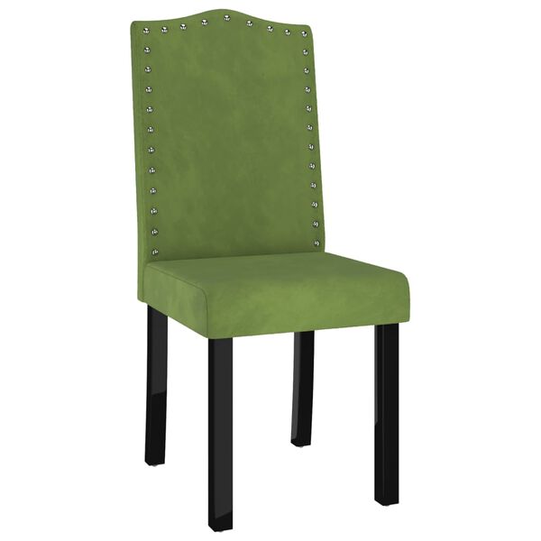 vidaXL Cadeiras de jantar 6 pcs veludo verde-claro