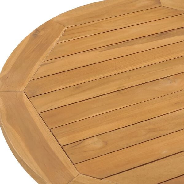 vidaXL Mesa de jantar para jardim &Oslash;90x75 cm madeira de teca maci&ccedil;a