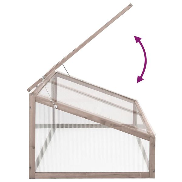 vidaXL Estufa 110x56x39 cm madeira de abeto cinzento