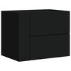 vidaXL Mesas de cabeceira de parede 2 pcs 45x30x35 cm preto