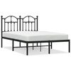 vidaXL Estrutura de cama com cabeceira 120x200 cm metal preto