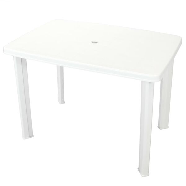 vidaXL Mesa de jardim 101x68x72 cm plástico branco