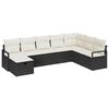 vidaXL Conjunto de Sof&aacute;s com almofada 5 pcs vime PE