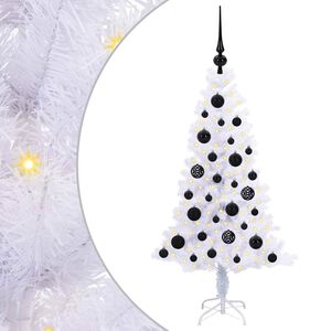 vidaXL &Aacute;rvore de Natal Artificial com 150 LEDs Branco 120 cm PVC e A&ccedil;o