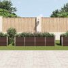 vidaXL Canteiro elevado de jardim aço galvanizado 320x80x77cm castanho