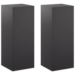 vidaXL Suporte para Plantas 2 unid. Preto 40 x 40 x 100 cm A&ccedil;o