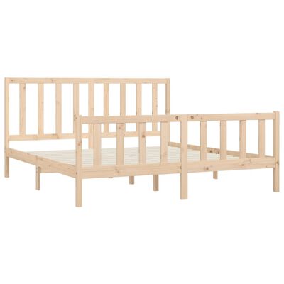 vidaXL Estrutura de cama super king 180x200 cm madeira maciça
