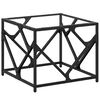 vidaXL Mesa de centro c/ topo em vidro transparente 50x50x41 cm a&ccedil;o