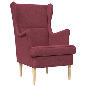 vidaXL poltrona Vinho Vermelho tecido