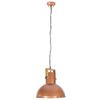 vidaXL Candeeiro teto industrial redondo 25W 52 cm E27 mangueira cobre