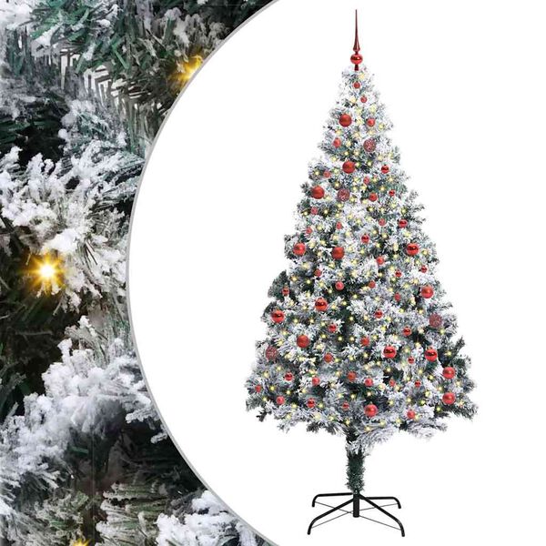 vidaXL Árvore de Natal Artificial Verde 210 cm PVC, Aço e Plástico