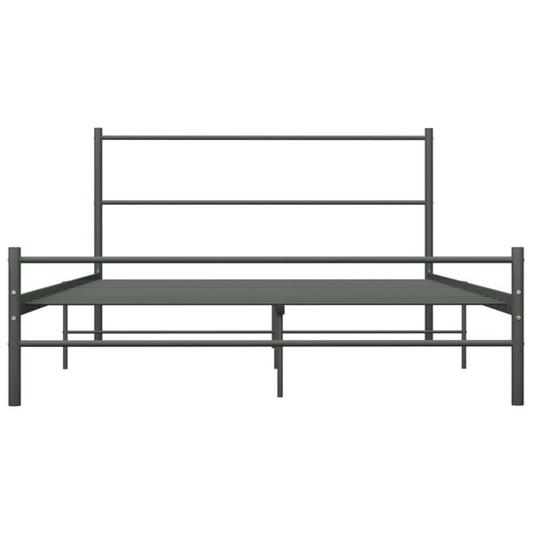 vidaXL Estrutura de cama 120x200 cm metal cinzento