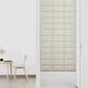 vidaXL Painel de parede 12 pcs 30x15 cm veludo 0,54 m² cor creme