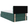 vidaXL Cama com Armazenamento Verde Escuro 100 x 200 cm Veludo