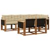 vidaXL Conjunto de Sof&aacute;s para Exterior 7 pcs Natural e Bege