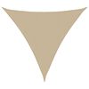 vidaXL Para-sol estilo vela tecido oxford triangular 3x3x3 m bege