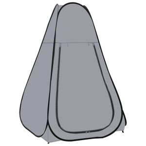 vidaXL Tenda de duche cinzento