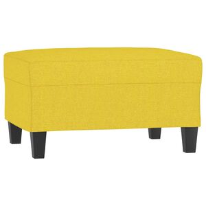 vidaXL Apoio de p&eacute;s 70x55x41 cm tecido amarelo-claro
