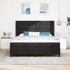 vidaXL Cama Box com colch&atilde;o com led Preto 180 x 200 cm Veludo