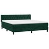 vidaXL Cama com molas/colch&atilde;o 180x200 cm veludo verde-escuro