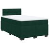 vidaXL Cama boxspring com colch&atilde;o 120x190 cm veludo verde-escuro
