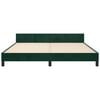 vidaXL Estrutura de cama sem colch&atilde;o 160x200 cm veludo verde-escuro