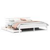 vidaXL Estrutura de cama c/ gavetas 180x200 cm pinho maci&ccedil;a branco