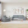 vidaXL Sof&aacute; 2 pcs Cinzento-claro 182 x 80 x 82 cm tecido