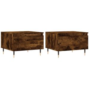 vidaXL Mesas de centro 2 pcs 50x46x35cm deriv. madeira carvalho fumado