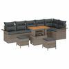 vidaXL Conjunto de Sof&aacute; de Jardim com almofada 9 pcs Cinzeto