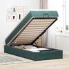 vidaXL Estrutura de cama otomana colch&atilde;o 90x200 cm veludo verde escuro
