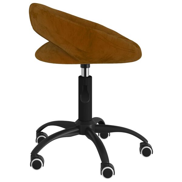 vidaXL Cadeira de escrit&oacute;rio girat&oacute;ria veludo castanho