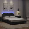 vidaXL Estrutura de cama Viana com LED sem colch&atilde;o 120x200cm preto