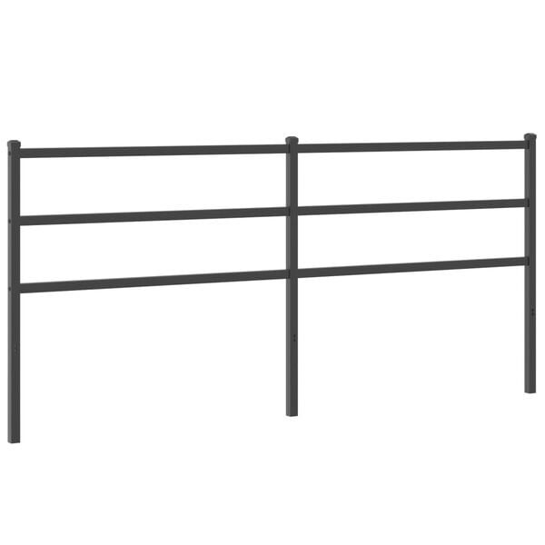 vidaXL Cabeceira de cama 200 cm metal preto