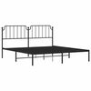 vidaXL Estrutura de cama com cabeceira 183x213 cm metal preto