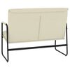 vidaXL Banco 100x64x80 cm couro artificial cor creme