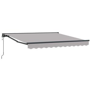 vidaXL Toldo Retr&aacute;til Cinzento-claro 300 x 250 cm Alum&iacute;nio e Tecido