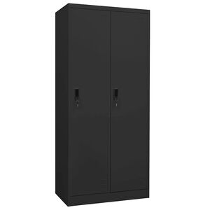 vidaXL Roupeiro 80x50x180 cm a&ccedil;o antracite