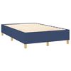 vidaXL Cama boxspring com colch&atilde;o 120x190 cm tecido azul