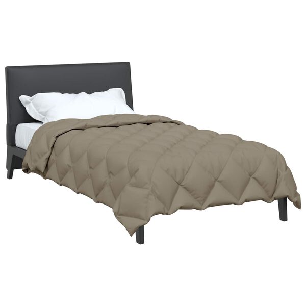 vidaXL Edredom de Inverno Cinzento-claro 220 x 155 cm Microfibra