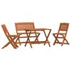 vidaXL Conjunto jantar ext. infantil 4 pcs madeira de eucalipto maci&ccedil;a
