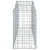 vidaXL Cestos gabião arqueados 14pcs 200x50x80/100cm ferro galvanizado