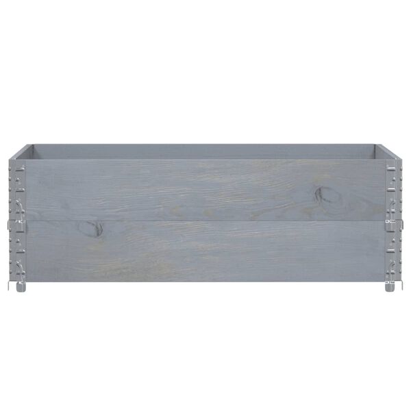 vidaXL Colares p/ paletes 2 pcs 120x80 cm madeira pinho maci&ccedil;a cinza