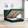 vidaXL Estrutura cama otomana colchões 140x190 cm veludo verde escuro