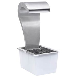 vidaXL Cascata de jardim 34x49x82 cm a&ccedil;o inoxid&aacute;vel prateado
