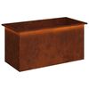vidaXL Floreira de jardim com LED Ferro Enferrujado 50 x 100 x 48 cm