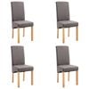 vidaXL Cadeiras de jantar 4 pcs tecido cinzento-acastanhado