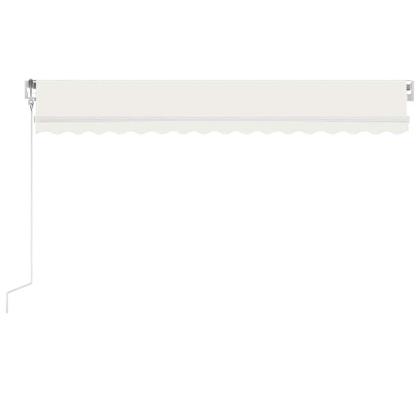 vidaXL Toldo autom&aacute;tico com LED e sensor de vento 450x350 cm cor creme