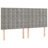 vidaXL Estrutura de cama sem colch&atilde;o 140x190 cm veludo cinzento-claro