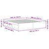 vidaXL Estrutura de cama super king size 180x200 cm cinza cimento